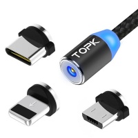 TOPK 3-in-1 USB Cable - iPhone C-Type & Micro USB Photo