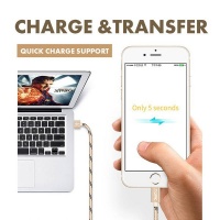 TOPK USB Braided Charging Cable - Grey Photo