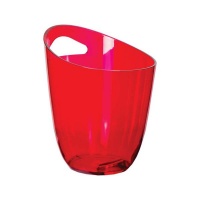 Bar Butler Clear Red Plastic 3L Wine Bucket - 19cm x 24cm Photo