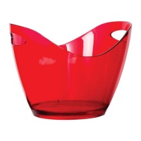 Bar Butler Clear Red Plastic 4L Wine Bucket - 27cm x 20.5cm x 15.5cm Photo