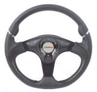350mm PVC Steering Wheel. Black Photo