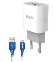 LOOPD LOOP'D 1 Port 2.1A Wall Charger With Type C Cable - White Photo