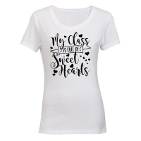 My Class is Full of Sweet Hearts - Valentine Inspired - Ladies - T-Shirt Photo