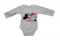 I Will Be Your Cupid - Valentine - LS - Baby Grow - White Photo