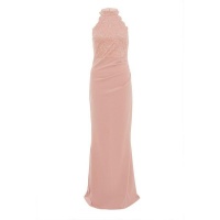 Quiz Ladies Lace Fishtail Maxi Dress - Blush Pink Photo