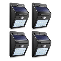 Set of 4 PIP Motion CDS Night Sensor Solar LED Wall Light Photo