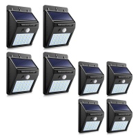 LMA - Set of 8 PIP Motion CDS Night Sensor Solar LED Wall Light Photo