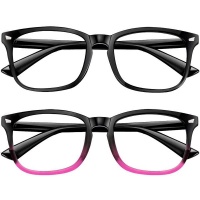 Sophie Moda- Fashion Computer Glasses Anti Blue Light: Black/ Pink Photo