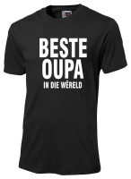 Beste Oupa in Die Wereld - Black T-shirt Photo
