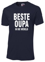 Beste Oupa in Die Wereld Navy T-shirt Photo
