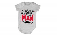 Ladies Man Mustache - Valentine - SS - White Baby Grow Photo
