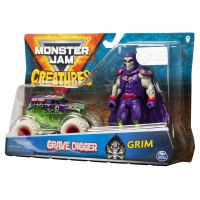 Monster Jam 1:64 Die Cast Vehicle & Creature Figure - Grave Digger Photo