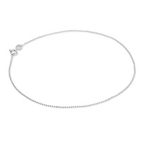Sterling Silver 1mm Bead Chain Anklet Photo