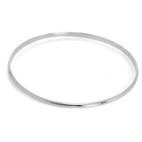 Simple Sterling Silver Plain 3mm Bangle Photo