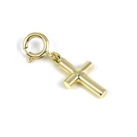9ct Gold Small Cross Clip on Charm Photo