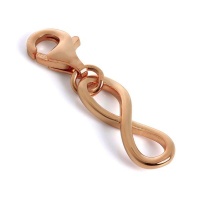 Rose Gold Plated Sterling Silver Infinity Loop Clip on Charm Photo