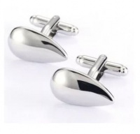 OTC Tear Drop Classical Style Cufflinks for Men-Silver Colour Photo