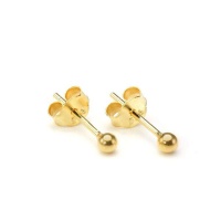 Gold Plated Small 2mm Sterling Silver Ball Stud Earrings Photo