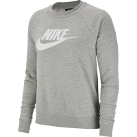 Nike Women's Sportswear Essential Long Sleeve Fleece Crew-Neck Top - Grey Photo