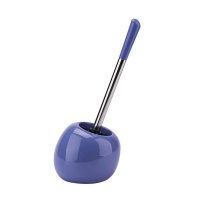 Sensea Toilet Brush Holder - Round - Ceramic Blue Photo