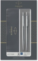 Parker Jotter Ballpoint Pen & Pencil Set - Stainless Steel Chrome Trim Photo