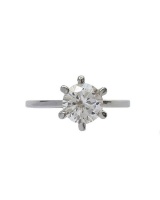 Miss Jewels- 1.25ct CZ Classic Solitaire Ring in Silver Photo