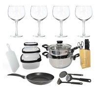 Eco Cookware Starter Set - 17 Piece with FREE Gin Tonic Glasses Photo