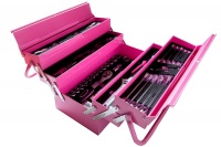 Kennedy Kengirl Pink and Black Metal Toolbox Toolkit 77 piecese Photo
