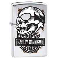 Zippo Lighter - 250 Harley Davidson Skull Photo