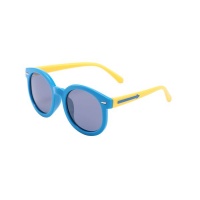 ThisGuy Kids Sunglasses - Blue and Lemon Yellow Rounders Photo