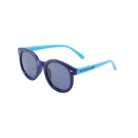 ThisGuy Kids Sunglasses - Black and Sky Blue Rounders Photo