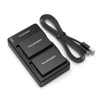 RAVPower Dual 1100mAh Canon LP-E8 Replacement Battery Charger Set Photo