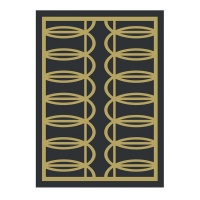 Inspire Decorative Rug - Black and Gold - 120 x 170cm Photo