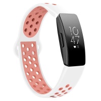 Linxure Fitbit Inspire Silicone Large Replacement Strap - White Photo