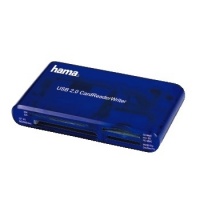 Hama 35" 1 Multicard Reader USB 2.0 - Blue Photo