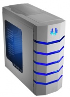 BitFenix Chassis Colossus with Windowed side panel White with Blue LED All white No Power Supply Unit Photo