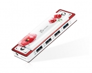 J5 Create JUH345 Harmonica USB Hub - White Red Photo