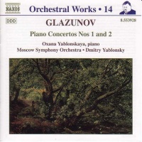 Naxos Glazunov / Yablonskaya / Moscow Sym / Yablonsky - Piano Concertos 1 & 2 Photo