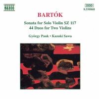 Naxos Bartok / Pauk / Sawa - Works For Violin Photo