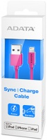 ADATA Sync and Charge Lightning Cable - Pink Photo