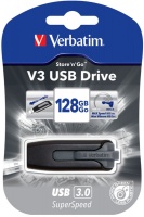 Verbatim 128GB V3 Store 'N Go USB 3.0 Flash Drive - Grey Photo