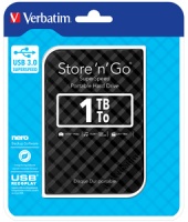 Verbatim 2.5" 1TB Store â€˜Nâ€™ Go Portable Hard Drive USB 3.0 - Black Photo