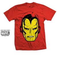 Marvel Comics Iron Man Big Head Mens Red T-Shirt Photo