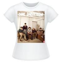 One Direction Band Lounge Colour Skinny White T-Shirt Photo