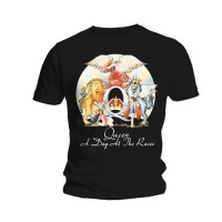 Queen A Day At The Races Mens Black T-Shirt Photo