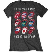 Rolling Stones Voodoo Lounge Tongues Grey Ladies T-Shirt Photo