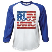 Run DMC Americana Logo Raglan Baseball Long Sleeve T-Shirt Photo