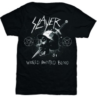 Slayer Dagger Skull Mens Black T-Shirt Photo