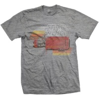 Star Wars Rey Speeder Retro Mens Grey T-Shirt Photo