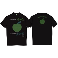 Apple A is for Mens Black Vintage Print T-Shirt Photo